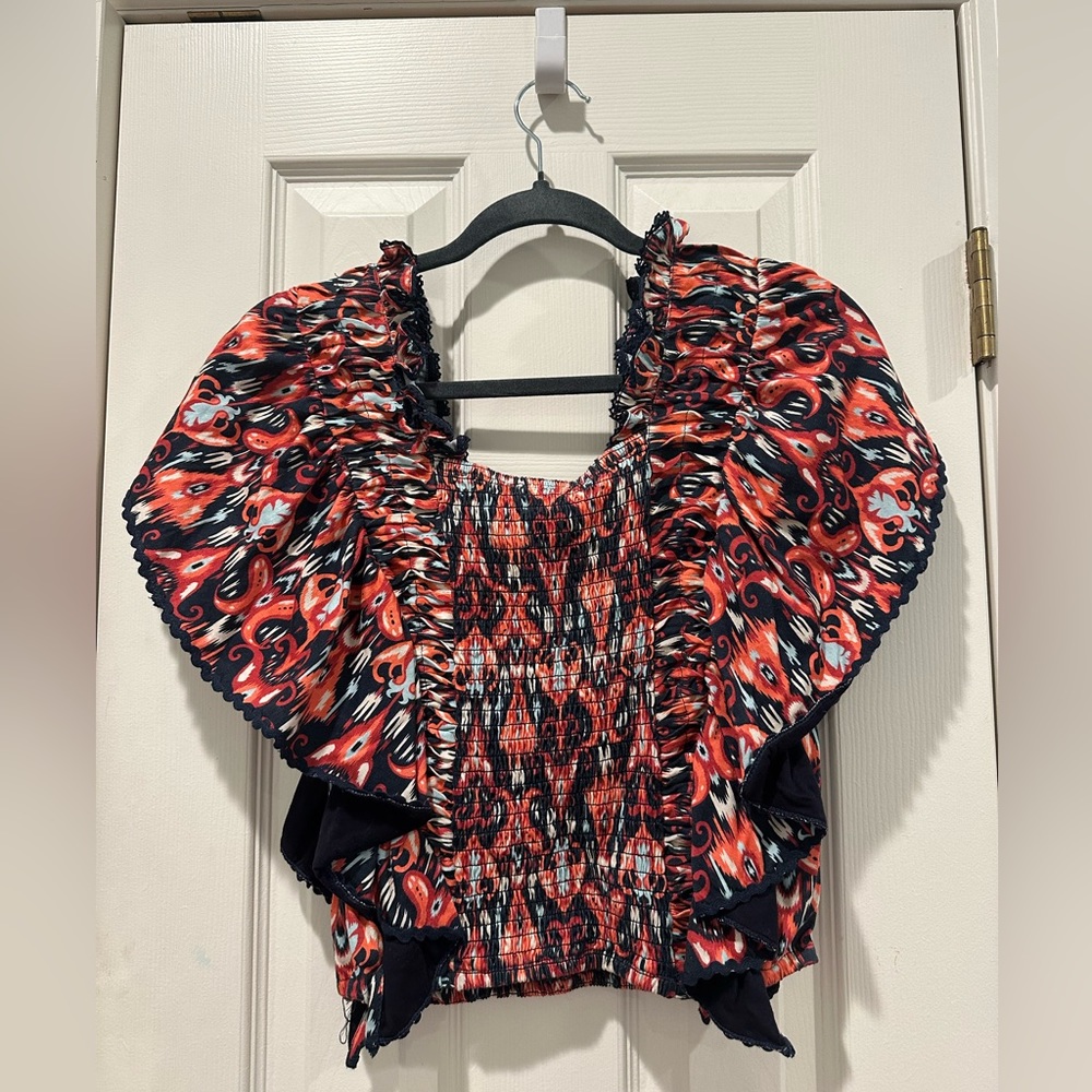 NWT LetMeBe Ruffle Sleeve Top size XS - Picture 2 of 3